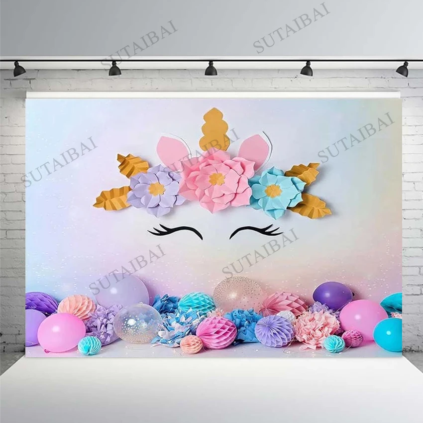 Unicorn Birthday Backdrop Newborn Portrait Background for Photo Booth Studio Children Cake Table Banner Decorations Photocall
Unicorn Birthday Backdrop Newborn Portrait Background for Photo Booth Studio Children Cake Table Banner Decorations Photocall