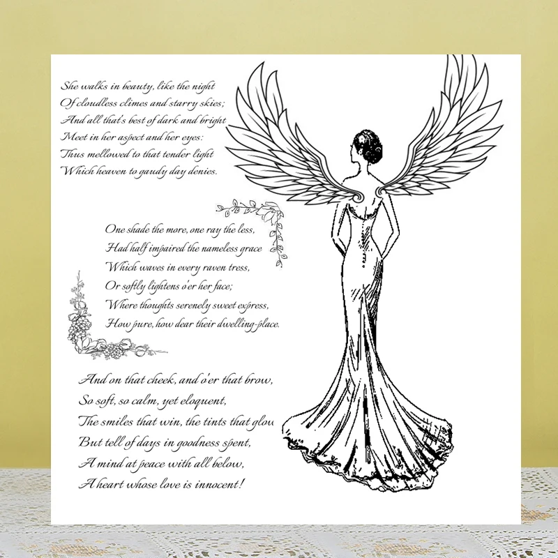 ZhuoAng Angel Goddess Stamp/Seal for DIY Scrapbooking/Photo Album Decorative Card Making Clear Stamps / Seamless Stamp
ZhuoAng Angel Goddess Stamp/Seal for DIY Scrapbooking/Photo Album Decorative Card Making Clear Stamps / Seamless Stamp