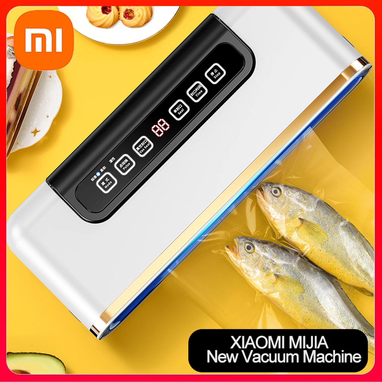 Вакуумный упаковщик Xiaomi Mijia, вакуумный упаковщик для сухой и влажной пищи, 220 В, 110 В
Вакуумный упаковщик Xiaomi Mijia, вакуумный упаковщик для сухой и влажной пищи, 220 В, 110 В