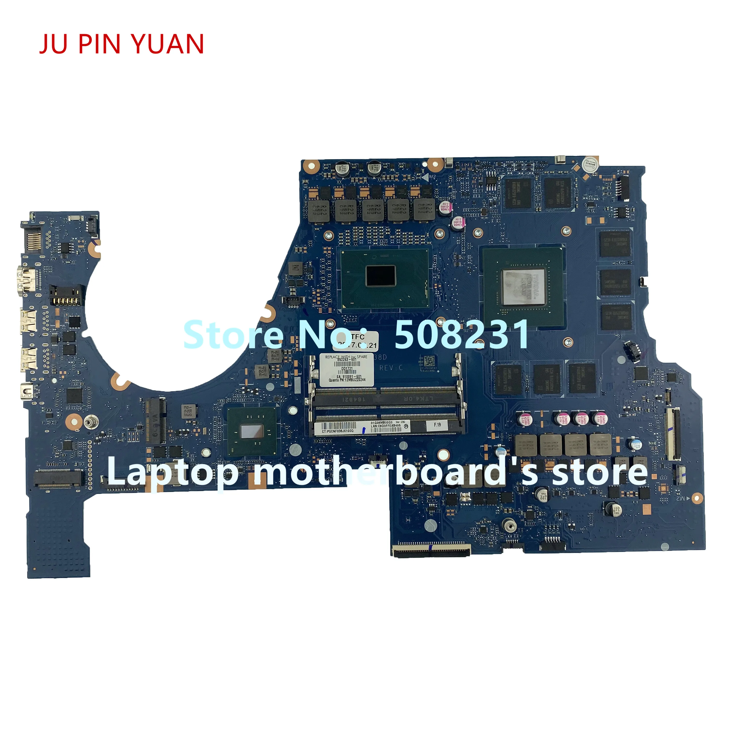 Материнская плата JU PIN YUAN 862263-601 862263-001 G38D DAG38DMBCC0 для ноутбука HP OMEN 17T-W 17-W