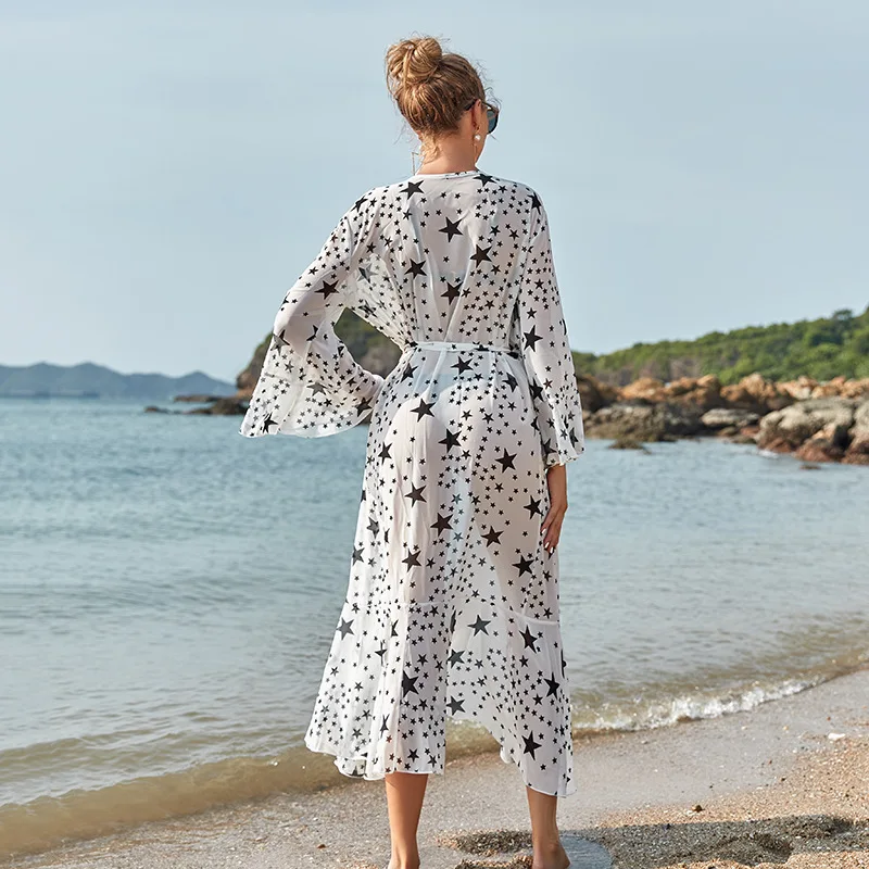 2021 Bikini Cover Up Women Summer Long Sleeve Beachwear Swimwear Kaftan Dress Bohemian Bathing Suit Coverup Boho Kimono
2021 Bikini Cover Up Women Summer Long Sleeve Beachwear Swimwear Kaftan Dress Bohemian Bathing Suit Coverup Boho Kimono