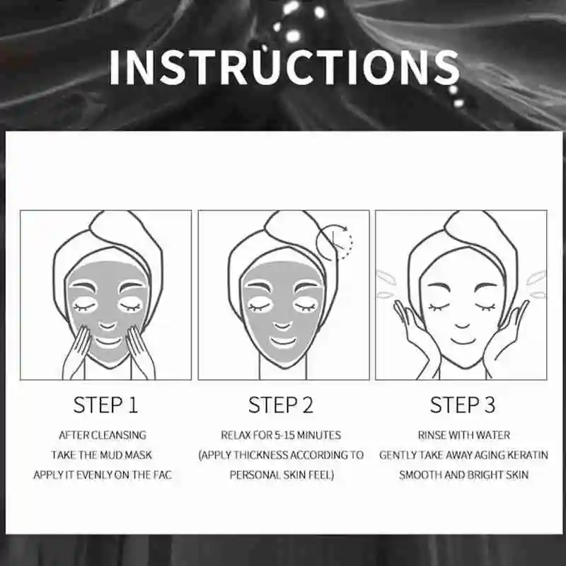 Dead sea mud black face mask blackhead acne Removal masks Deep Cleansing Oil Control Moisturizing Beauty Skin Care Mask
Dead sea mud black face mask blackhead acne Removal masks Deep Cleansing Oil Control Moisturizing Beauty Skin Care Mask