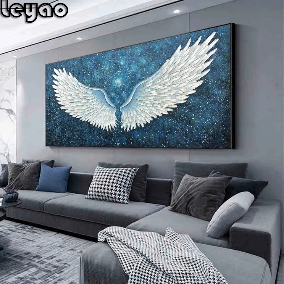 Modern White Angel Wings Starry Blue Luxury Art Diamond Painting Abstract Diamond Mosaic Wall Art Picture for Living Room Decor
Modern White Angel Wings Starry Blue Luxury Art Diamond Painting Abstract Diamond Mosaic Wall Art Picture for Living Room Decor
