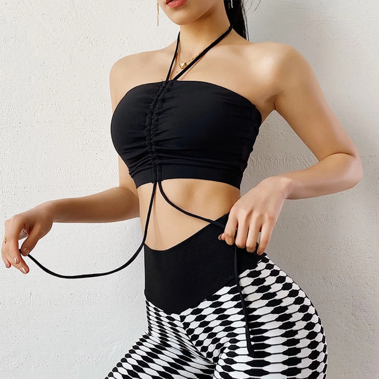 Neck hung a strapless strapless sports underwear together with shockproof beauty back coat fitness yoga bra
Neck hung a strapless strapless sports underwear together with shockproof beauty back coat fitness yoga bra