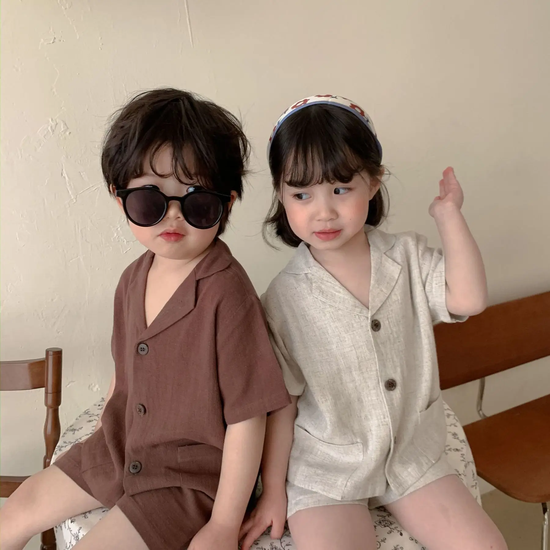 2021 Toddler Summer Casual Kids Clothes 2 Piece Set Solid Color Linen Cardigan Tops Short Pants Baby Girl Clothes Boys Clothes
2021 Toddler Summer Casual Kids Clothes 2 Piece Set Solid Color Linen Cardigan Tops Short Pants Baby Girl Clothes Boys Clothes