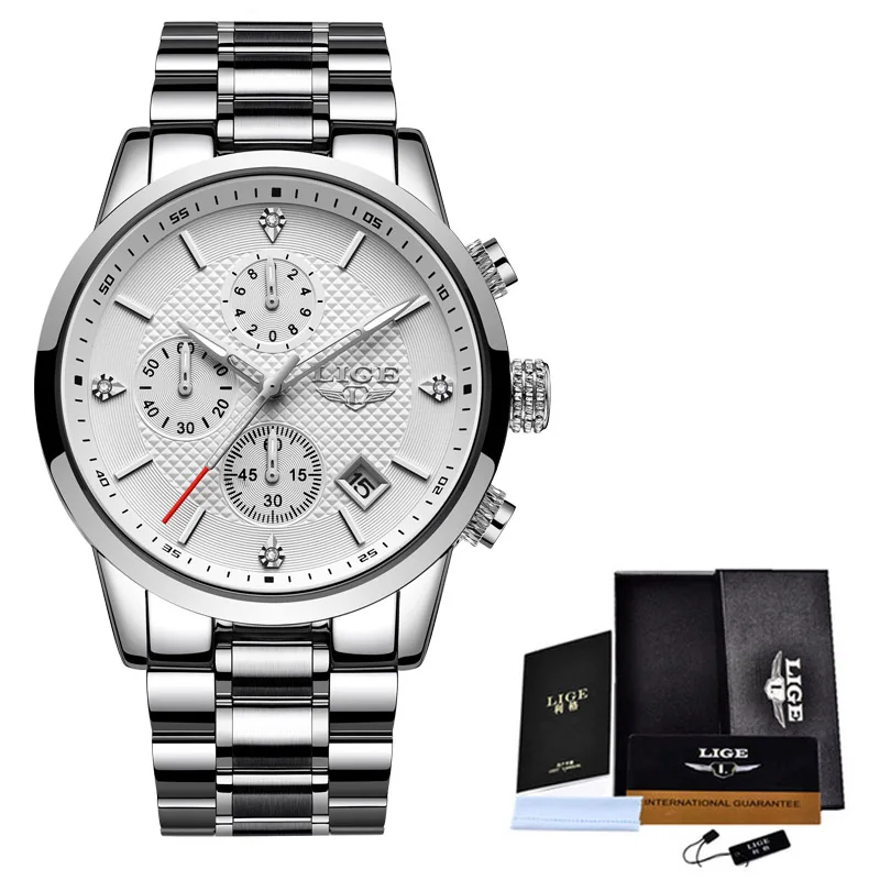 2021 LIGE Men Watches Top Luxury Brand Sport Quartz Watch Men Chronograph Waterproof Wrist Watch Man Stainless Steel Date Clock
2021 LIGE Men Watches Top Luxury Brand Sport Quartz Watch Men Chronograph Waterproof Wrist Watch Man Stainless Steel Date Clock