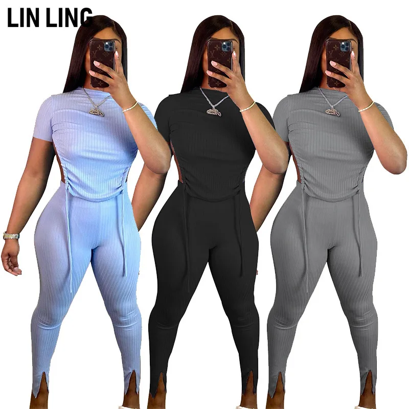Женский комплект из 2 предметов LINLING, летний сексуальный укороченный Топ с длинным рукавом и брюки, Клубные Комбинезоны
Женский комплект из 2 предметов LINLING, летний сексуальный укороченный Топ с длинным рукавом и брюки, Клубные Комбинезоны