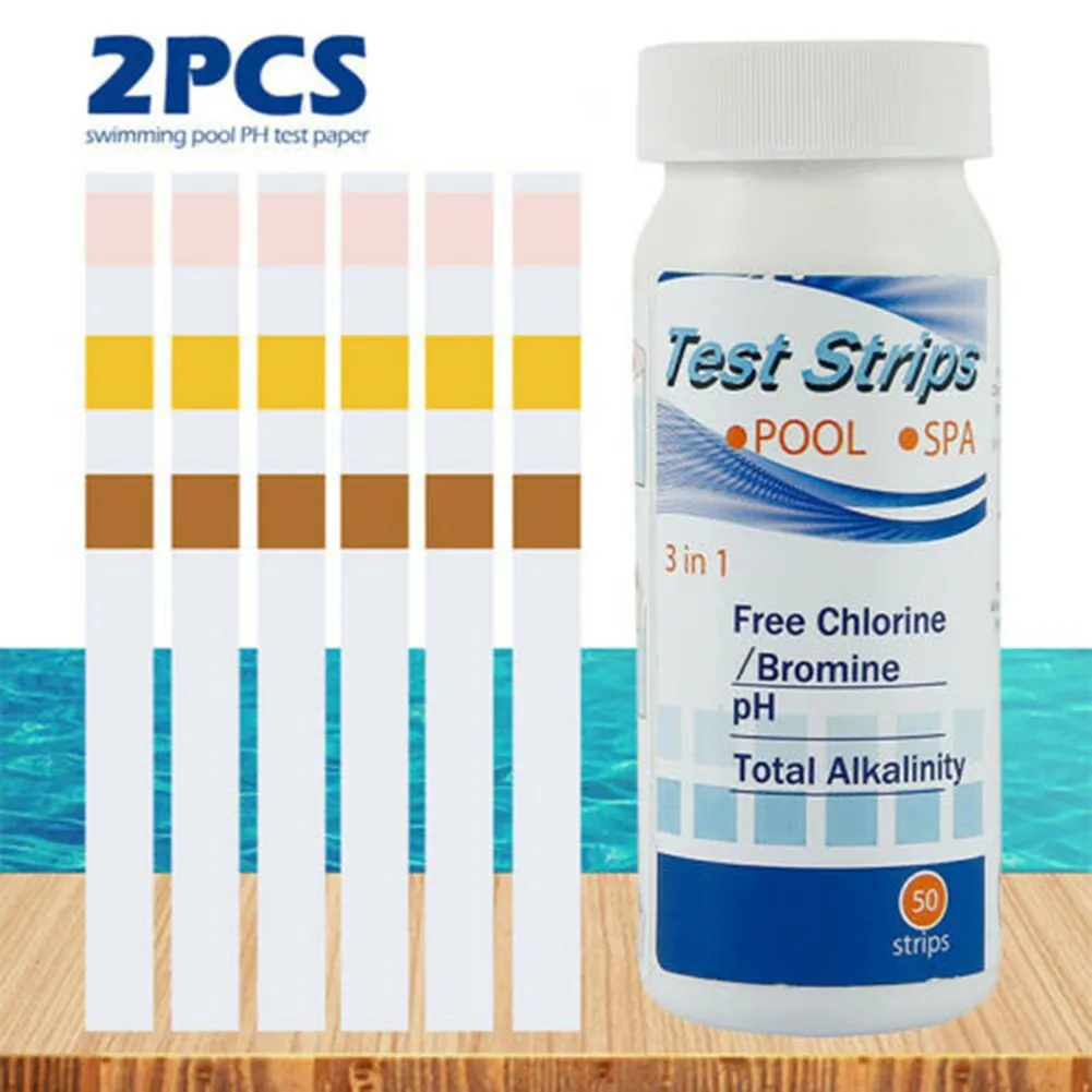 100pcs 3 In 1 Swimming Pool SPA Test Strips PH Value Chlorine Dip Test Strips Hot Tub Swimming Pool PH Tester Paper 2Bottles
100pcs 3 In 1 Swimming Pool SPA Test Strips PH Value Chlorine Dip Test Strips Hot Tub Swimming Pool PH Tester Paper 2Bottles