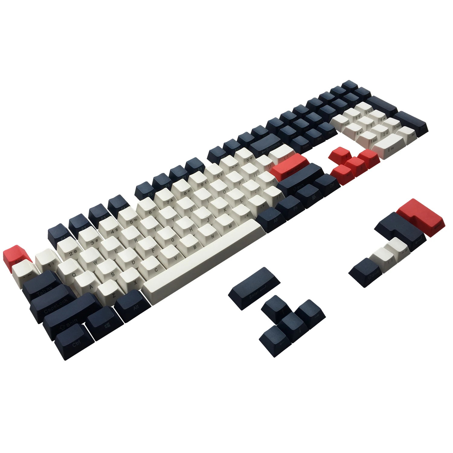 

Клавиши PBT с боковой печатью, набор клавиш ANSI ISO Cherry MX, набор клавиш темно-синего цвета для 61 68 60%/TKL 87/104/108 MX механической клавиатуры