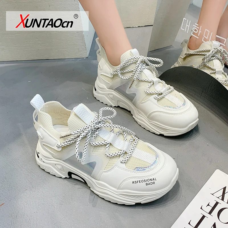 Platform Sneakers Round Toe 2020 Spring Women's Chunky Shoes Lace Up Black Female Trainers Dad Shoes Tenis Feminino
Platform Sneakers Round Toe 2020 Spring Women's Chunky Shoes Lace Up Black Female Trainers Dad Shoes Tenis Feminino