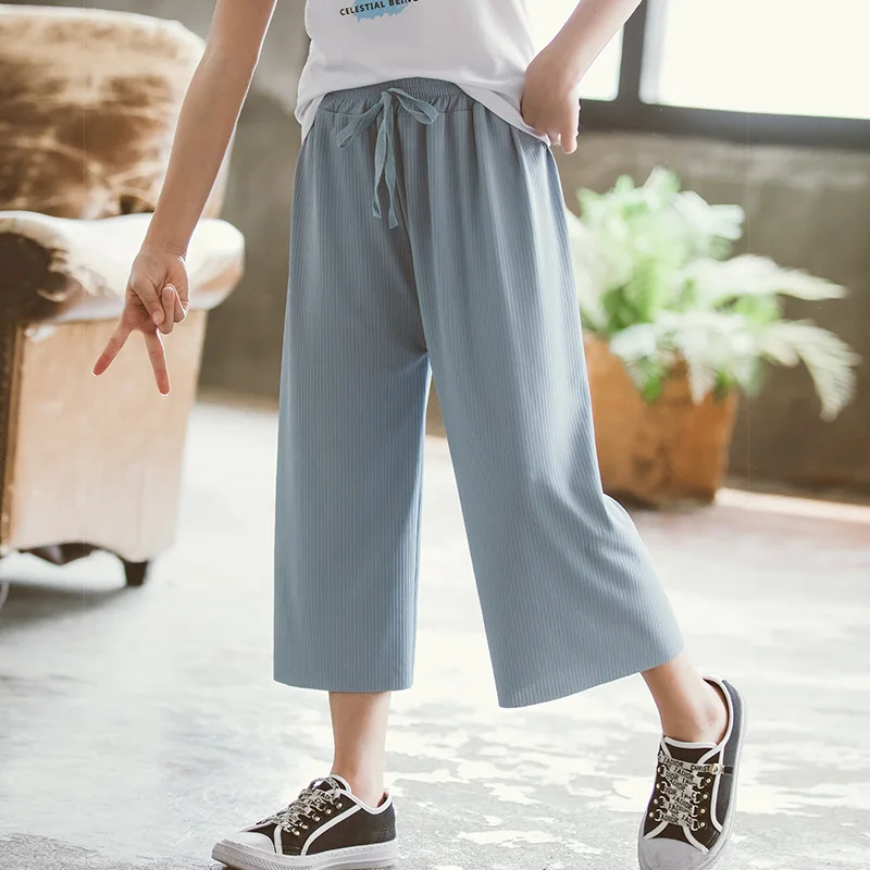 Children's Clothing Girls Cropped Trousers Wide-leg Pants Thin Summer Teen Girls 10yeas 12years Kids Korean Pants KF1115
Children's Clothing Girls Cropped Trousers Wide-leg Pants Thin Summer Teen Girls 10yeas 12years Kids Korean Pants KF1115
