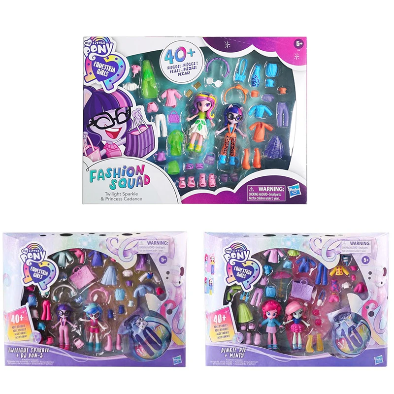 

My Little Pony Equestria Girls Fashion Squad Pinkie Pie Minty Mini Doll Set Twilight Sparkle DJ Pon-3 Princess Cadance Doll Toy