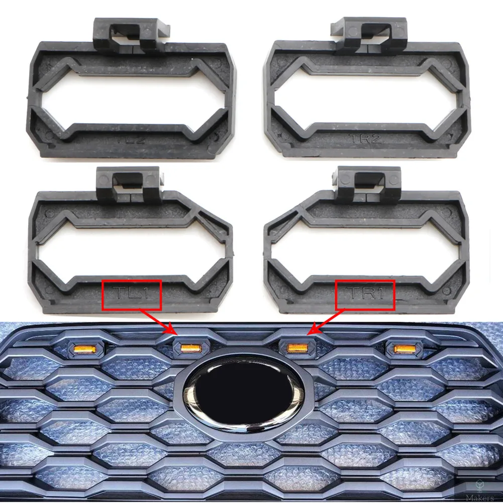 4pcs Amber Lens Car Front Grille LED Lights For Toyota Tacoma W/TRD Pro 2020-up Grill Light With Harness Cable
4pcs Amber Lens Car Front Grille LED Lights For Toyota Tacoma W/TRD Pro 2020-up Grill Light With Harness Cable