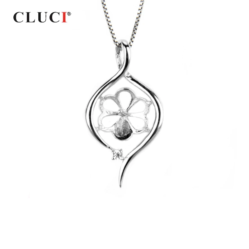 CLUCI 925 Sterling Silver Lucky Flower Charms Pendant for Women Jewelry Silver 925 Pearl Pendant Mounting Zircon Jewelry SP075SB
CLUCI 925 Sterling Silver Lucky Flower Charms Pendant for Women Jewelry Silver 925 Pearl Pendant Mounting Zircon Jewelry SP075SB