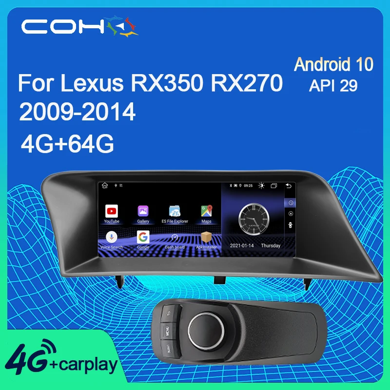 COHO For Lexus RX350 RX270 RX450 2009-2014 Android 10.0 4G Car Radio Player Navigation GPS Octa Core 6GB+128GB Radio Multimedia 
COHO For Lexus RX350 RX270 RX450 2009-2014 Android 10.0 4G Car Radio Player Navigation GPS Octa Core 6GB+128GB Radio Multimedia