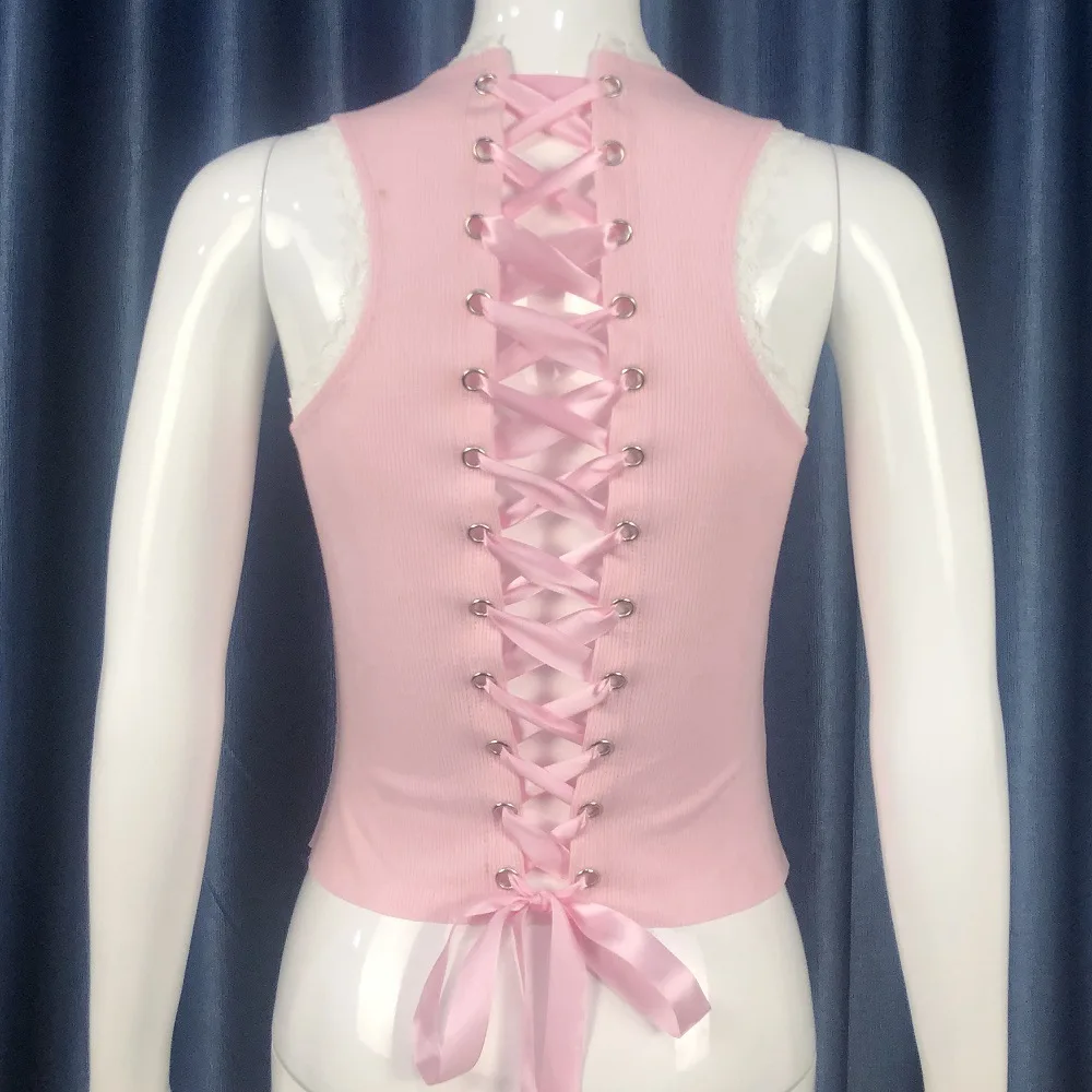 ALLNeon Y2K Streetwear Lace-Up Graphic Print Pink Crop Tops E-girl Vintage Lace Trim U-neck Ribbed Vests Kawaii Sleeveless Tanks
ALLNeon Y2K Streetwear Lace-Up Graphic Print Pink Crop Tops E-girl Vintage Lace Trim U-neck Ribbed Vests Kawaii Sleeveless Tanks