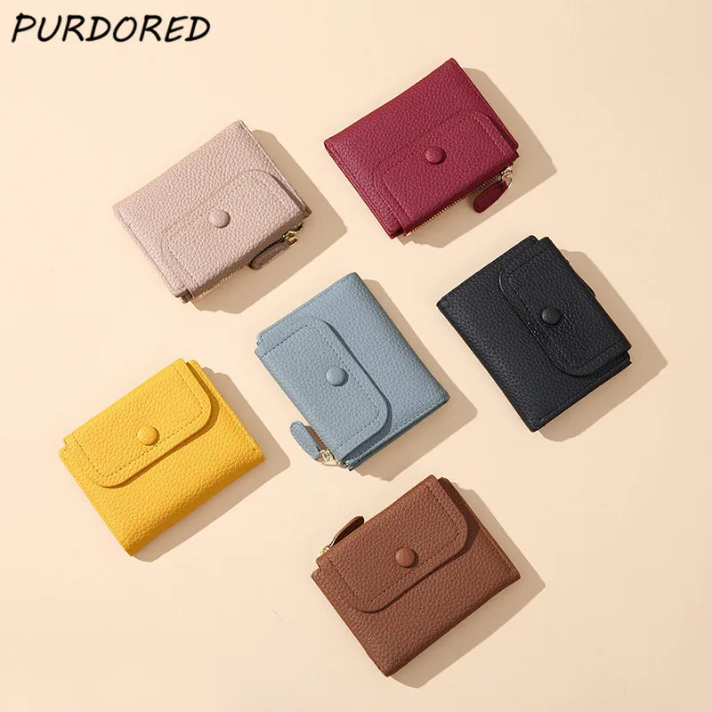 PURDORED 1 Pc Mini Women Card Holder Pu Leather 6 Colors Short Female Hasp Girls Business Card Case Small Coin Purse Wallet
PURDORED 1 Pc Mini Women Card Holder Pu Leather 6 Colors Short Female Hasp Girls Business Card Case Small Coin Purse Wallet