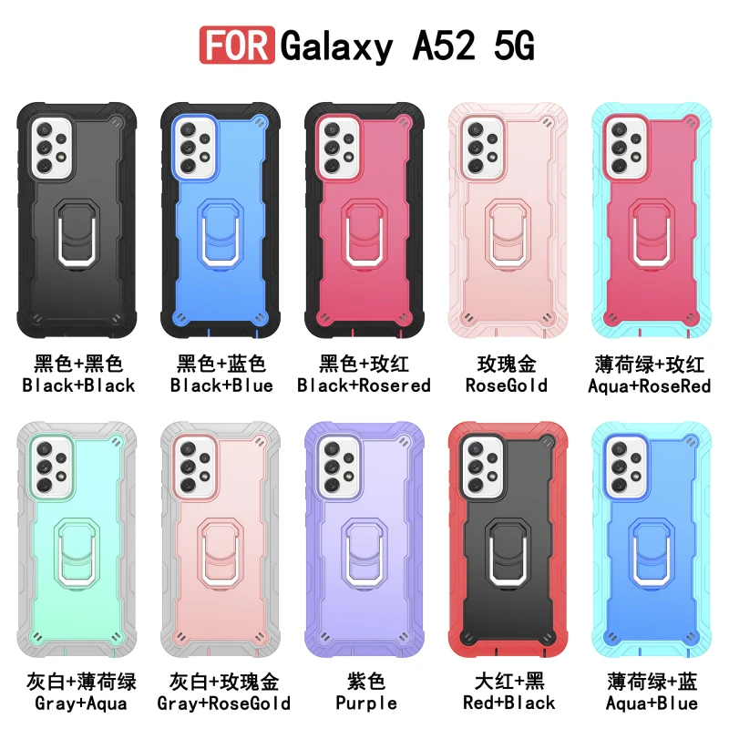 Shockproof Armor Bracket Protective Phone Case For Samsung Galaxy S20 A02S A52 A72 A12 A32 5G FE 2 in 1 Metal Ring Stand Cover
Shockproof Armor Bracket Protective Phone Case For Samsung Galaxy S20 A02S A52 A72 A12 A32 5G FE 2 in 1 Metal Ring Stand Cover