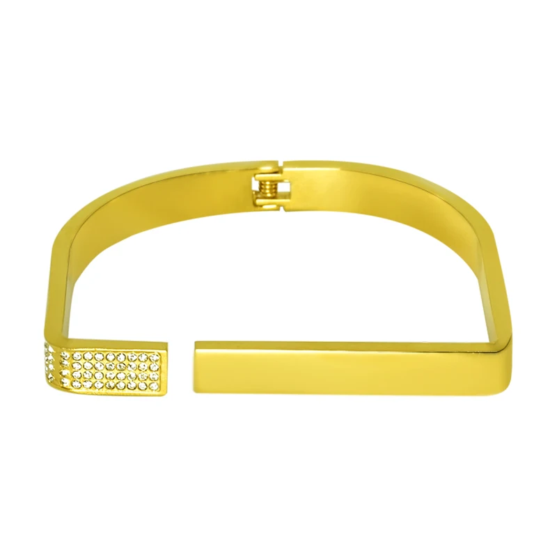C-Shaped Cuff Bracelet Gold Color Stainless Steel Woman Luxury Fashion Punk Charm Bangles Crystal Stone Jewelry
C-Shaped Cuff Bracelet Gold Color Stainless Steel Woman Luxury Fashion Punk Charm Bangles Crystal Stone Jewelry