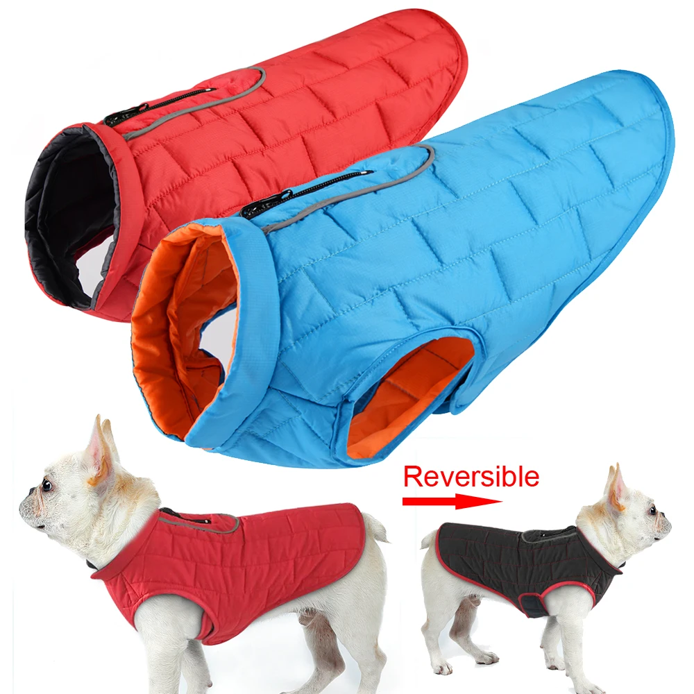 2018 Dog Clothes Waterproof Winter Dog Coat Jacket Reversible Clothing For Small Medium Large Dogs French Bulldog Chihuahua Pug
2018 Dog Clothes Waterproof Winter Dog Coat Jacket Reversible Clothing For Small Medium Large Dogs French Bulldog Chihuahua Pug
