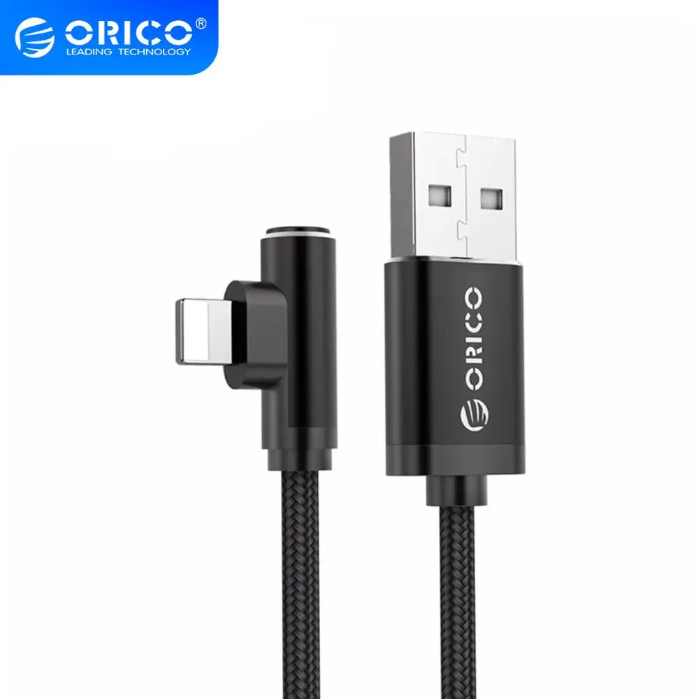 USB-кабель ORICO для iphone 11 Pro Max Угловой кабель SE 6 7 8 Plus кабели зарядки мобильных игр |