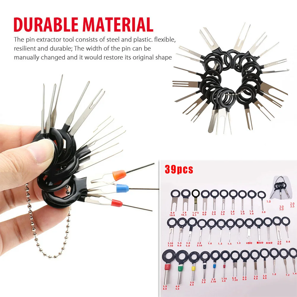 39/70pcs Wire Terminal Removal Tool Kit Car Electrical Wiring Crimp Connector Pin Universal Stainless Steel Pin Extractor Tool
39/70pcs Wire Terminal Removal Tool Kit Car Electrical Wiring Crimp Connector Pin Universal Stainless Steel Pin Extractor Tool