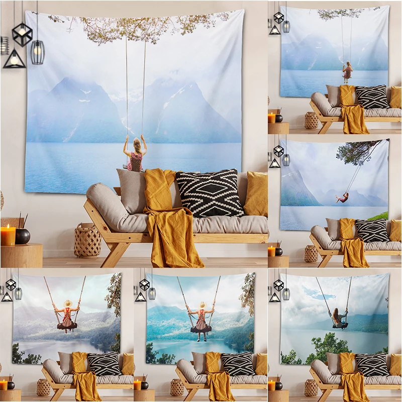 Beautiful View of Tapestry Little Girl Swinging Series Printed Tapestry Home Furnishings Holiday Furnishings
Beautiful View of Tapestry Little Girl Swinging Series Printed Tapestry Home Furnishings Holiday Furnishings