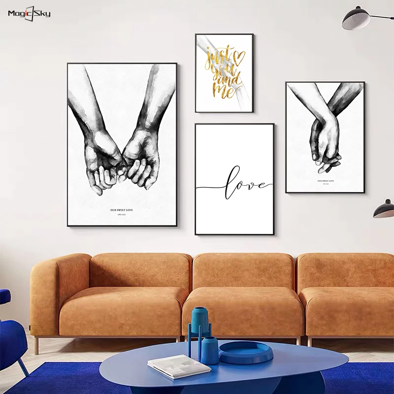 Scandinavian Home Decor Lover Holding Hands Love Quotes Canvas Painting Black White Poster Print Wall Art Living Room Decoration
Scandinavian Home Decor Lover Holding Hands Love Quotes Canvas Painting Black White Poster Print Wall Art Living Room Decoration