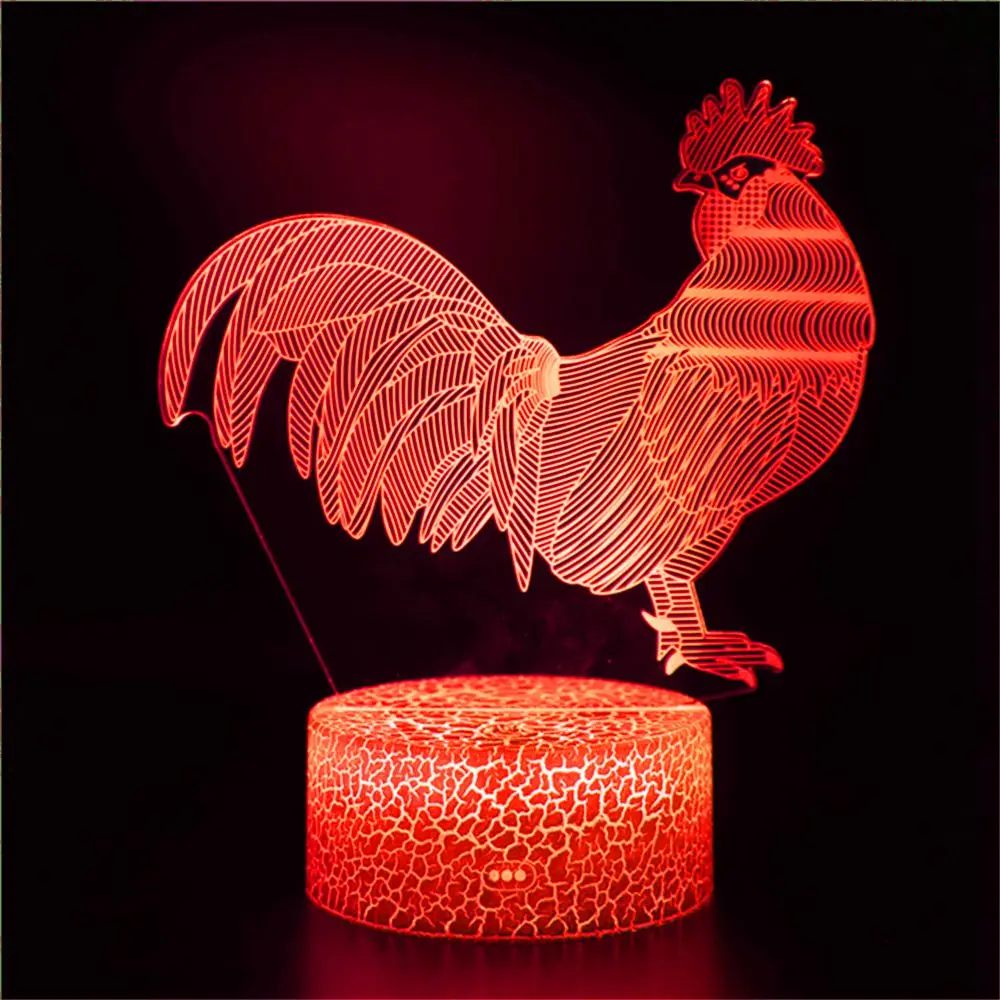 3D Night Light Animal Hen Sculpture Decoration Creative Decoration Rooster Animal Gardening Decoration Christmas Gift LED Light 
3D Night Light Animal Hen Sculpture Decoration Creative Decoration Rooster Animal Gardening Decoration Christmas Gift LED Light