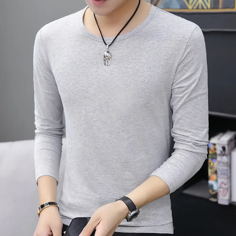 T Shirt Spring and Autumn Casual Men New Large Size Men's Long Sleeve T-shirt Slim Fit Solid Color Youth Tshirt T Shirts O-Neck
T Shirt Spring and Autumn Casual Men New Large Size Men's Long Sleeve T-shirt Slim Fit Solid Color Youth Tshirt T Shirts O-Neck