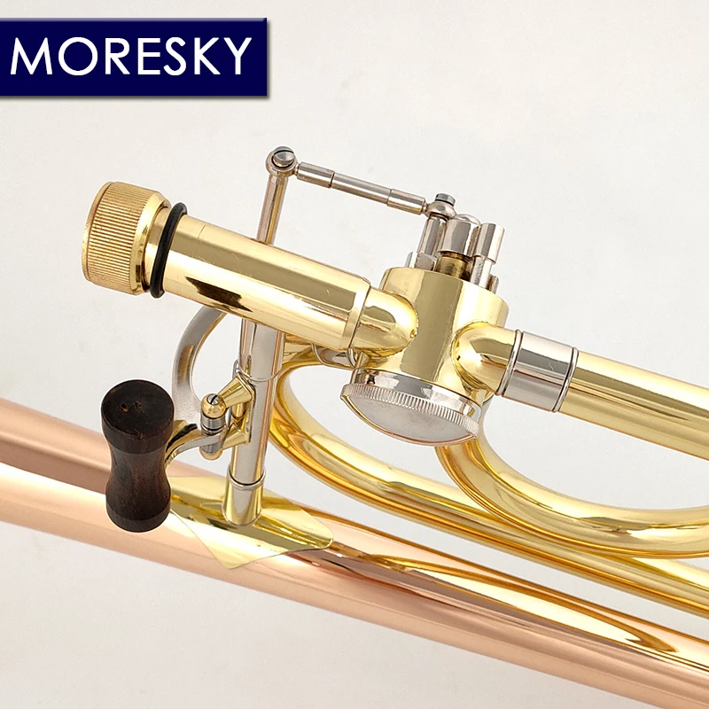 MORESKY Tenor Trombone Bb/F Tone Phosphor Copper Bell with Mouthpiece Carry Case Cleaning Cloth MTB-2300 
MORESKY Tenor Trombone Bb/F Tone Phosphor Copper Bell with Mouthpiece Carry Case Cleaning Cloth MTB-2300