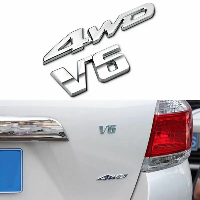 V6+4WD Metal Chrome Trunk Tailgate Rear Emblem Car Auto Badge Sticker Decal
V6+4WD Metal Chrome Trunk Tailgate Rear Emblem Car Auto Badge Sticker Decal