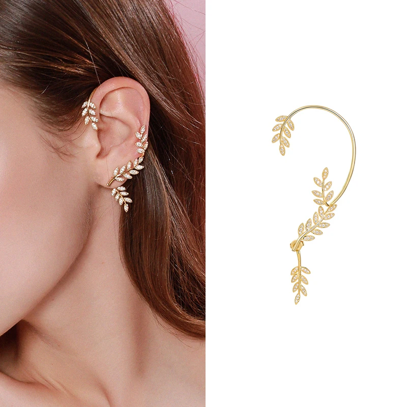 UILZ Korean New Inlaid Zircon Leaves Earrings Temperament Long Tassel Olive Leaf Crystal Ear Bone Clip Women Wholesale CE2618
UILZ Korean New Inlaid Zircon Leaves Earrings Temperament Long Tassel Olive Leaf Crystal Ear Bone Clip Women Wholesale CE2618
