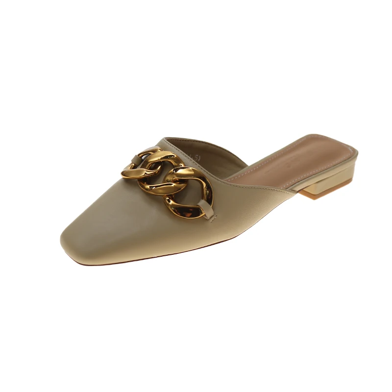 Outdoor Slippers Women Summer Slides Modern Slippers Leather Flats Sandals Female Casual Shoes Chain Flip Flop Zapatos De Mujer 
Outdoor Slippers Women Summer Slides Modern Slippers Leather Flats Sandals Female Casual Shoes Chain Flip Flop Zapatos De Mujer