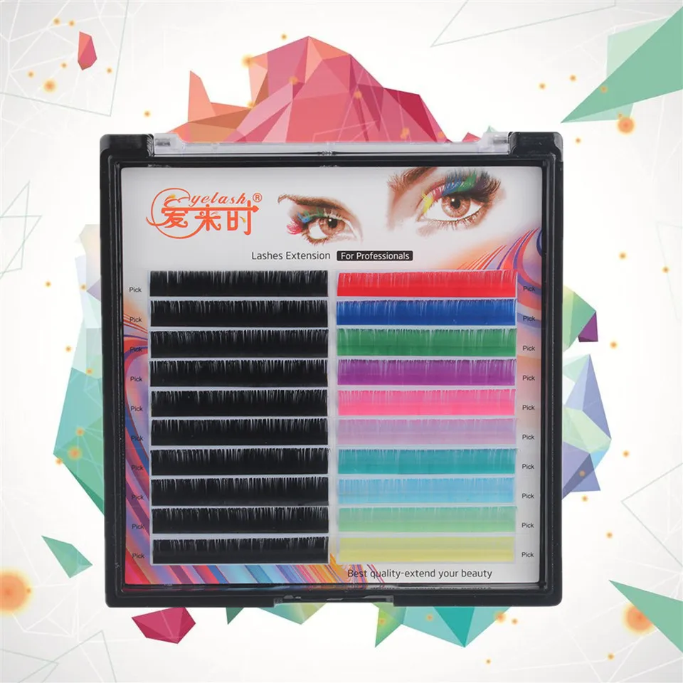 NEWCOME 20 Rows Half Black/Colors Individual Eyelash Extensions Silk Mink Eye Lashes 0.07mm C/D False Eyelashes Makeup Tools
NEWCOME 20 Rows Half Black/Colors Individual Eyelash Extensions Silk Mink Eye Lashes 0.07mm C/D False Eyelashes Makeup Tools