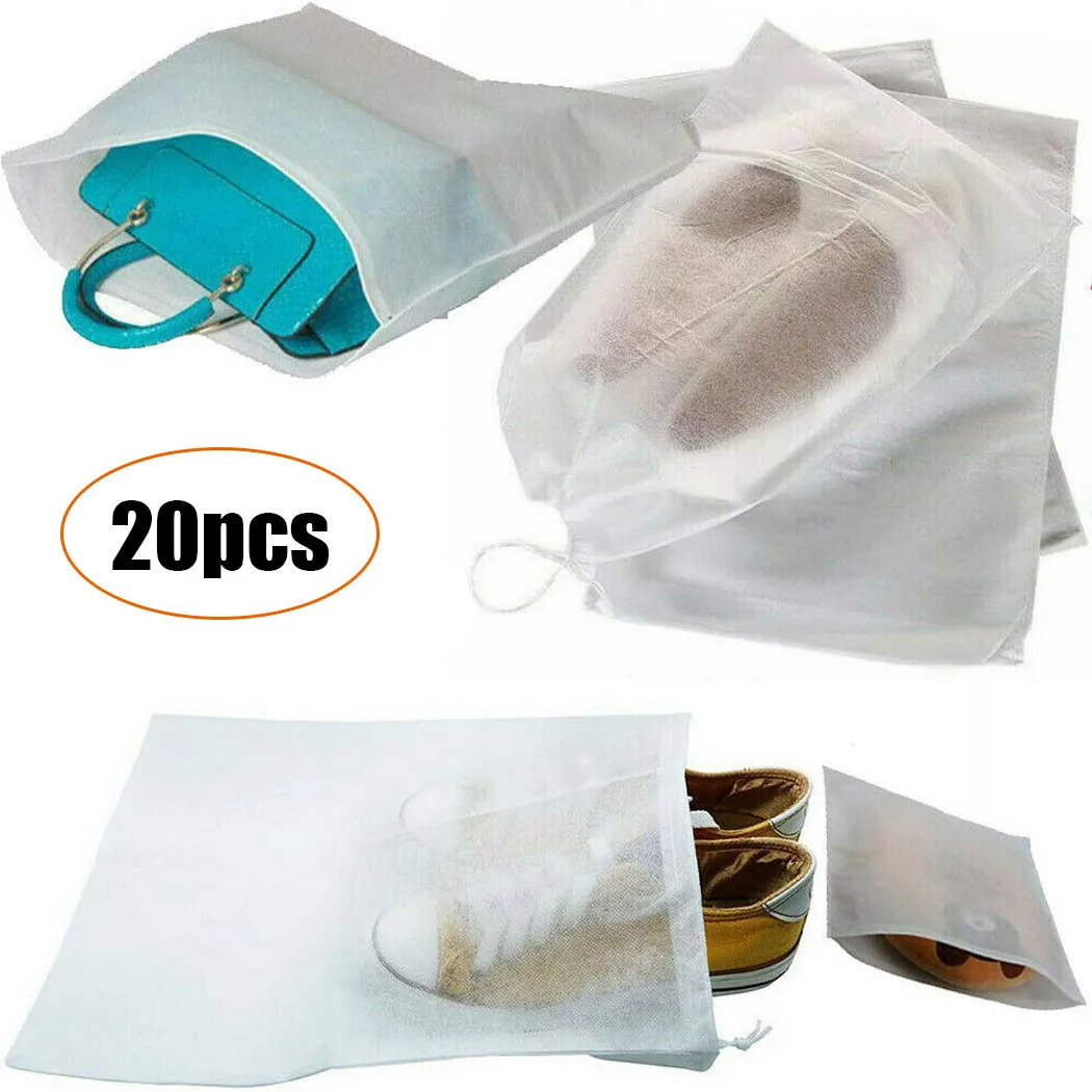 20Pcs Drawstring Shoes Clear Storage Bag Set Portable Dustproof Non-woven Cloth Travel Pouch Organizer Eco Bag Cosmetic Bags
20Pcs Drawstring Shoes Clear Storage Bag Set Portable Dustproof Non-woven Cloth Travel Pouch Organizer Eco Bag Cosmetic Bags