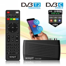 HEVC DVB-T2 DVB-C Digital TV Tuner DVB T2 H265 Antenna Receiver 10Bit HD Decoder DVBT2 tv stick Cast EPG M3U Set Top Box Youtube
