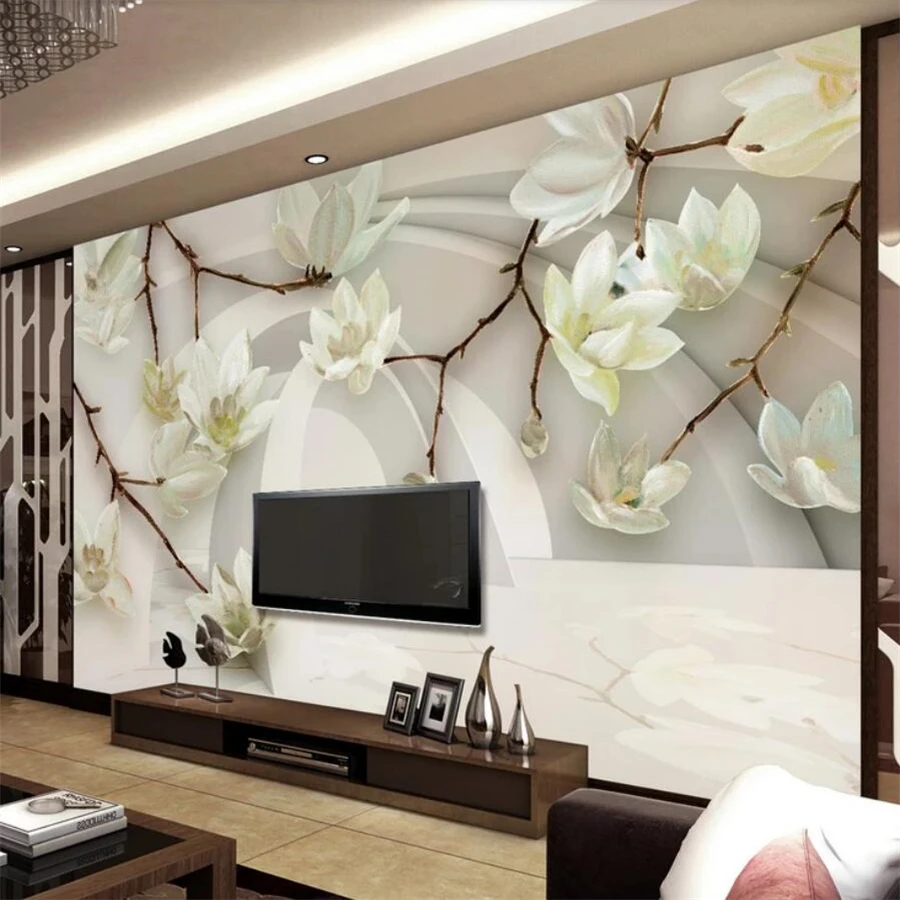 Custom wallpaper 3D stereo painting magnolia living room bedroom restaurant background wall papel de parede 3d wallpaper mural 
Custom wallpaper 3D stereo painting magnolia living room bedroom restaurant background wall papel de parede 3d wallpaper mural