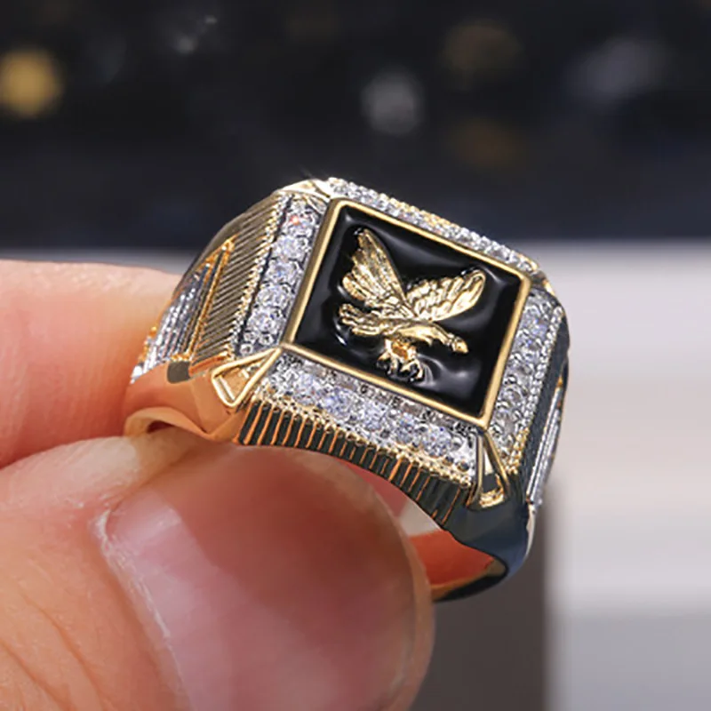 Flying Eagle Pattern Ring for Men Hip Hop Rock Style Party Jewelry Gold Color Ring
Flying Eagle Pattern Ring for Men Hip Hop Rock Style Party Jewelry Gold Color Ring