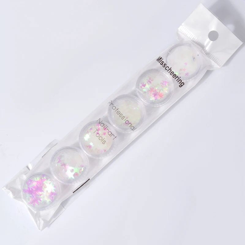 6Pcs star glitter Design Nail Glitter Sequins Unicorn Aurora Ultrathin Flakes Shiny Charm manicure tytanowy Nail Art Decorations
6Pcs star glitter Design Nail Glitter Sequins Unicorn Aurora Ultrathin Flakes Shiny Charm manicure tytanowy Nail Art Decorations