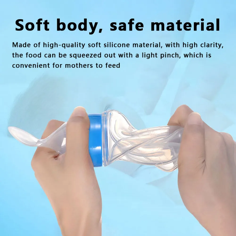 125ml Baby Rice Paste Bottle Flat Bottom Silica Gel Rice Paste Spoon Extrusion Complementary Feeding Bottle 1
125ml Baby Rice Paste Bottle Flat Bottom Silica Gel Rice Paste Spoon Extrusion Complementary Feeding Bottle 1