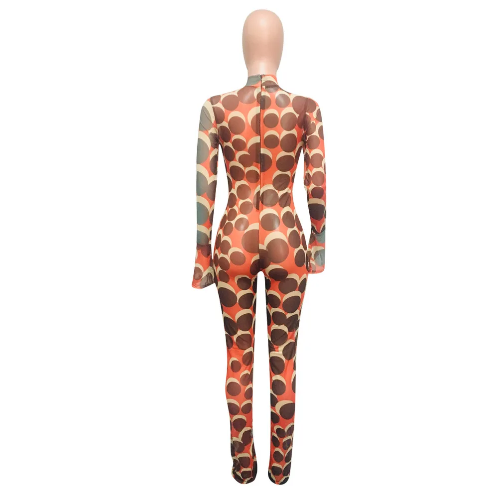 Polka Dot Print Rompers Womens Jumpsuit Fashion Sheer Mesh Long Flare Sleeve Skinny Bodysuit Streetwear One Piece Slim Rompers
Polka Dot Print Rompers Womens Jumpsuit Fashion Sheer Mesh Long Flare Sleeve Skinny Bodysuit Streetwear One Piece Slim Rompers