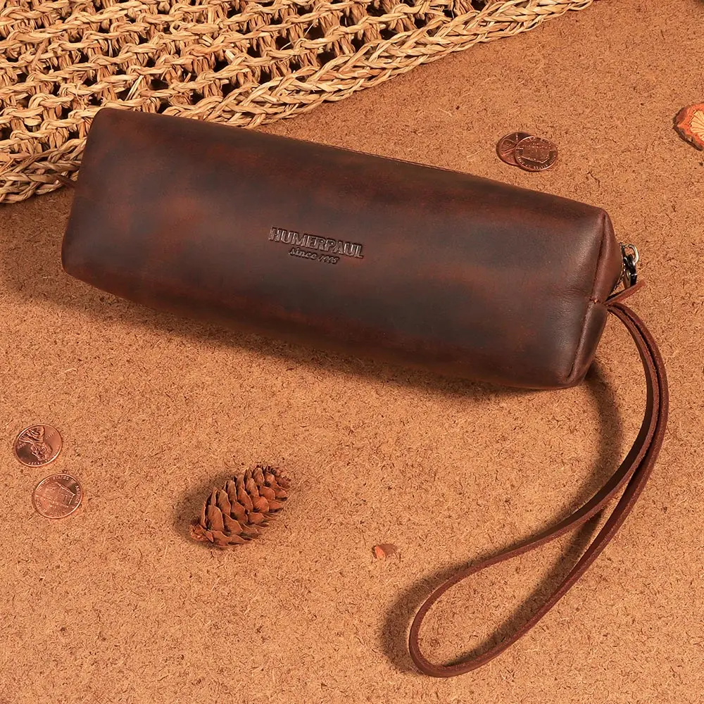 Genuine Leather Zipper Pen/Pencil Case Bag Handmade Retro Creative School Stationary Pen Pouch Large Capacity Stationery Supplie
Genuine Leather Zipper Pen/Pencil Case Bag Handmade Retro Creative School Stationary Pen Pouch Large Capacity Stationery Supplie