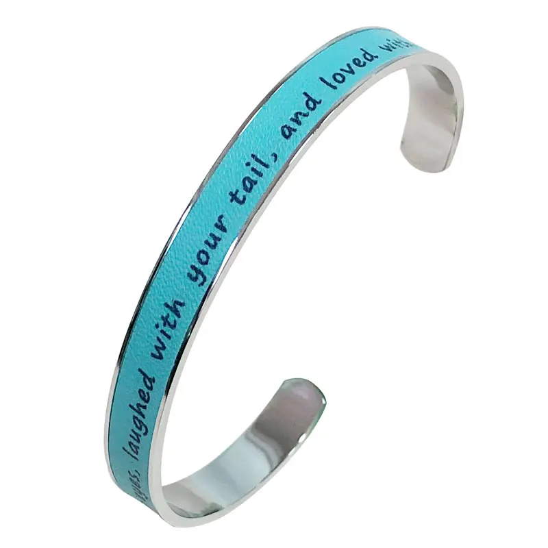 DAIHE Laughed With Your Tail Stainless Steel Leather Bracelet Couple Bracelets Fashion Bracelet For Women Personality Bangles
DAIHE Laughed With Your Tail Stainless Steel Leather Bracelet Couple Bracelets Fashion Bracelet For Women Personality Bangles