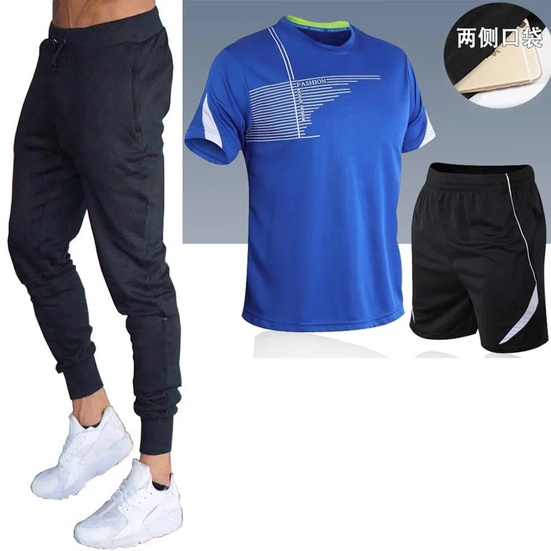 3pcs / set men's sportswear sets sports shorts and men T-shirts and men sweatpants men's gym tracksuit fitness suits M-5Xl
3pcs / set men's sportswear sets sports shorts and men T-shirts and men sweatpants men's gym tracksuit fitness suits M-5Xl
