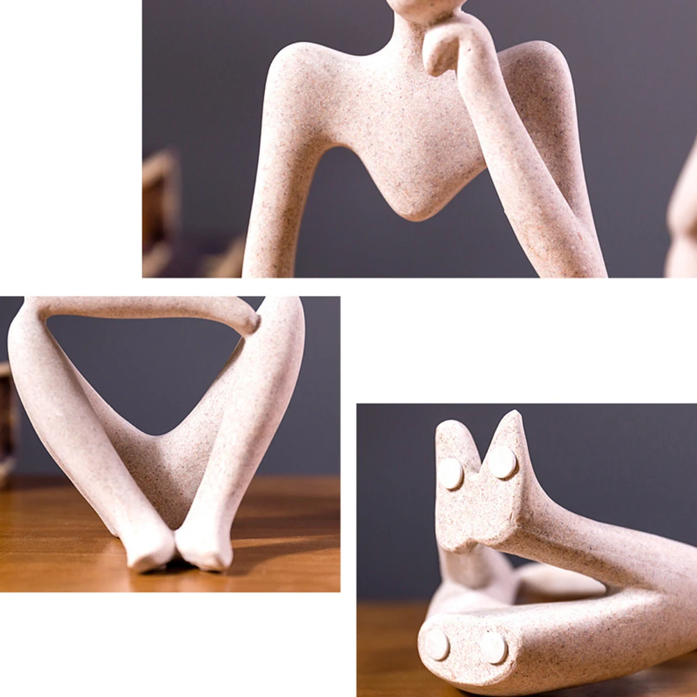 Decor Decoration Sculpture Resin Figurine Handmade Thinker Nordic ART Figure 
Decor Decoration Sculpture Resin Figurine Handmade Thinker Nordic ART Figure