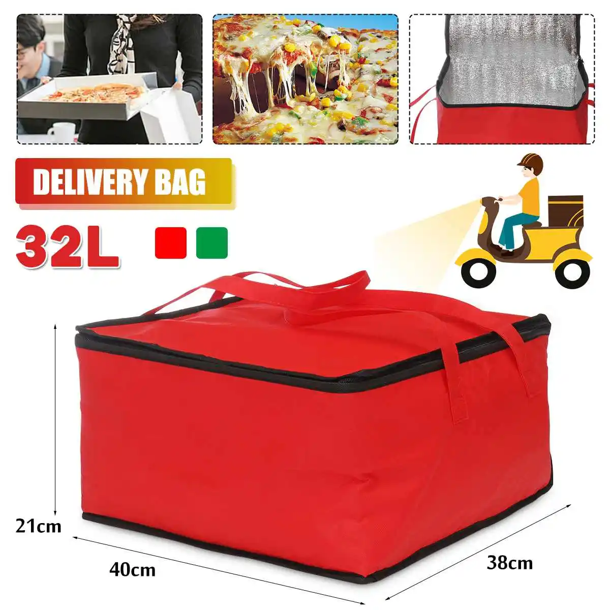 32L Waterproof Insulated Bag Lunch Cooler Bag Insulation Folding Picnic Portable Ice Pack Food Thermal Food Delivery Bag Pizza
32L Waterproof Insulated Bag Lunch Cooler Bag Insulation Folding Picnic Portable Ice Pack Food Thermal Food Delivery Bag Pizza