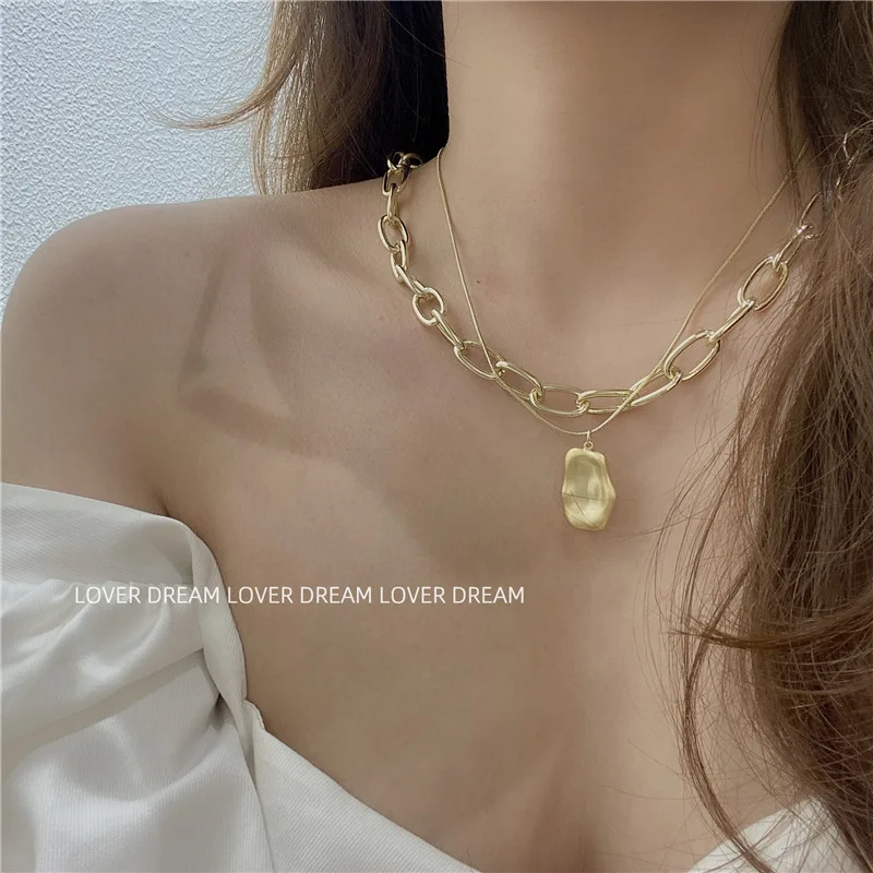 Korean Vintage Geometry Double Metal Necklace Instagram blogger Geometry Commuter Pendant Fashion Ball Necklace
Korean Vintage Geometry Double Metal Necklace Instagram blogger Geometry Commuter Pendant Fashion Ball Necklace