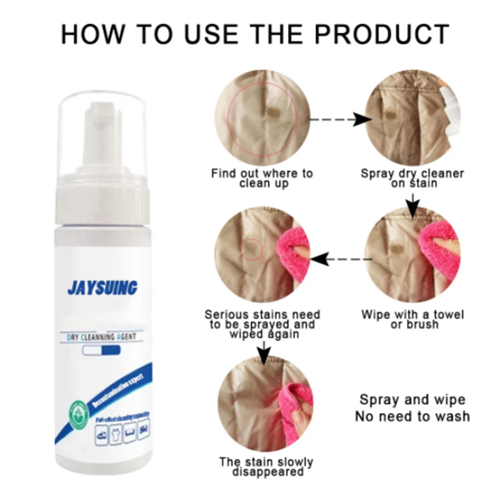 Foam Cleaner Detergent Down Wash-free Spray Waterless Foam Cleaner Cleaning Waterless For Clothing Shoes Bag Dry Cleaning Agent
Foam Cleaner Detergent Down Wash-free Spray Waterless Foam Cleaner Cleaning Waterless For Clothing Shoes Bag Dry Cleaning Agent