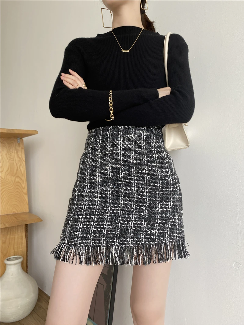 New Women Tassel Wrap Skirts Fashion High Waist Plaid Tassel Short Skirts Kroean Woman Bottoms
New Women Tassel Wrap Skirts Fashion High Waist Plaid Tassel Short Skirts Kroean Woman Bottoms